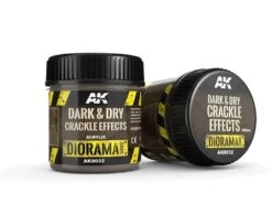 AK Interactive 8032 Diorama Series: Dark & Dry Crackle Effects Acrylic 100ml Bottle