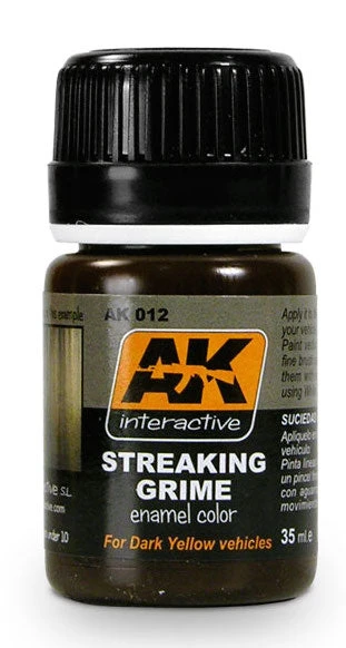 AK Interactive 12 Streaking Grime Enamel Paint 35ml Bottle 3 AK Interactive 12 Streaking Grime Enamel Paint 35ml Bottle