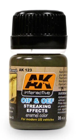 AK Interactive 123 OIF & OEF US Modern Vehicles Streaking Effects Enamel Paint 35ml Bottle