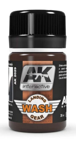 AK Interactive 2029 Air Series: Landing Gear Enamel Wash 35ml Bottle