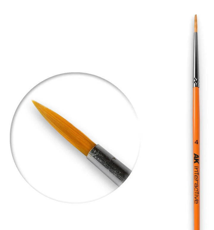 AK Interactive 605 Size 4 Synthetic Round Brush 3 AK Interactive 605 Size 4 Synthetic Round Brush