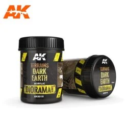 AK Interactive 8018 Diorama Series: Terrains Dark Earth Texture Acrylic 250ml Bottle -Traxass Model Gear Shop ak interactive 8018 diorama series terrains dark earth texture acrylic 250ml bottle