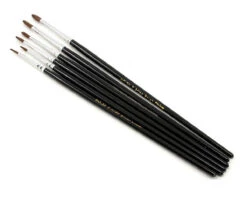 Atlas Brush 30-6PS 1,2,3 Round Camel Hair Detailing Paintbrushes 6 Pack