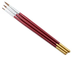 Atlas Brush 58 1,3,5 Red Sable Detailing Paintbrushes 3 Pack