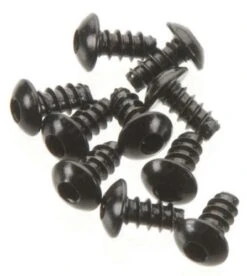 Axial AXA433 M3x6mm Tapping Hex Socket Button Head Screws Black (10 Pcs)