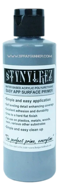 Badger SNR-202 Stynylrez Acrylic Primer 2oz For MODELFlex Acrylic Paint Gray