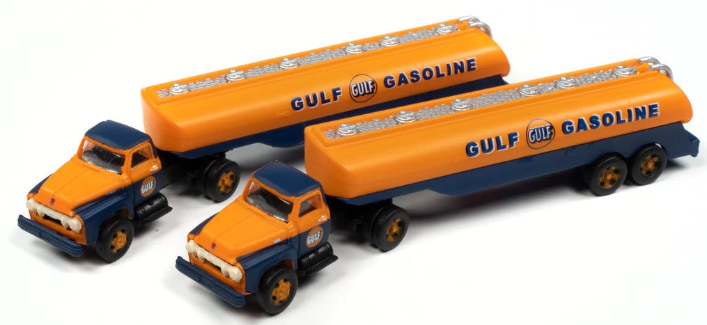 BADGER Classic Metal Works 51201 N Scale 1954 Ford With Tank Trailer Gulf Oil 2 Pack 3 BADGER Classic Metal Works 51201 N Scale 1954 Ford With Tank Trailer Gulf Oil 2 Pack