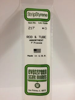 Evergreen Scale Models 217 Styrene Rod & Tube Assortment -Traxass Model Gear Shop evergreen scale models 217 styrene rod tube assortment