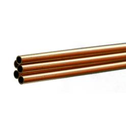 K&S Engineering 1145 1/8"x36" Round Brass Tube With .014 Wall 5 Pack