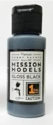 Mission Models MIOMMGBB-001 Gloss Black Base For Chrome Acrylic Paint 1oz