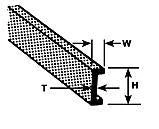 Plastruct Model Parts 90042 C-3 Channel, 3/32" (8 Pack)