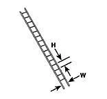 Plastruct Model Parts 90421 KL-2 N Scale Ladder, 5/32 (2 Pack)