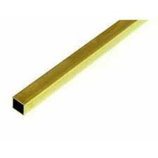 K&S Engineering 8151 1/8"x12" Square Brass Tube With .014 Wall Single