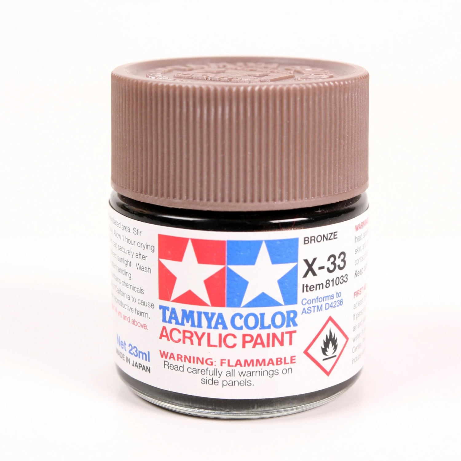 Tamiya 81033 Acrylic Model Paint X33 Gloss Bronze 3/4oz 4 Tamiya 81033 Acrylic Model Paint X33 Gloss Bronze 3/4oz - Image 2
