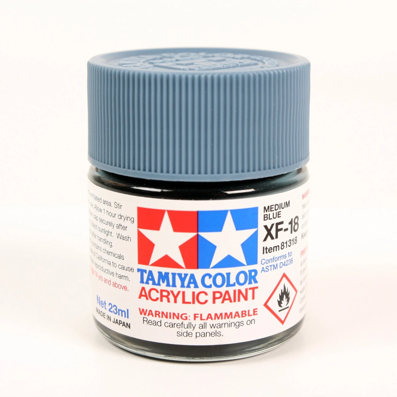 Tamiya 81318 Acrylic Model Paint XF18 Flat Medium Blue 3/4oz 4 Tamiya 81318 Acrylic Model Paint XF18 Flat Medium Blue 3/4oz - Image 2