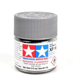 Tamiya 81716 Acrylic Mini XF16 Flat Aluminum -Traxass Model Gear Shop tamiya 81716 acrylic mini xf16 flat aluminum