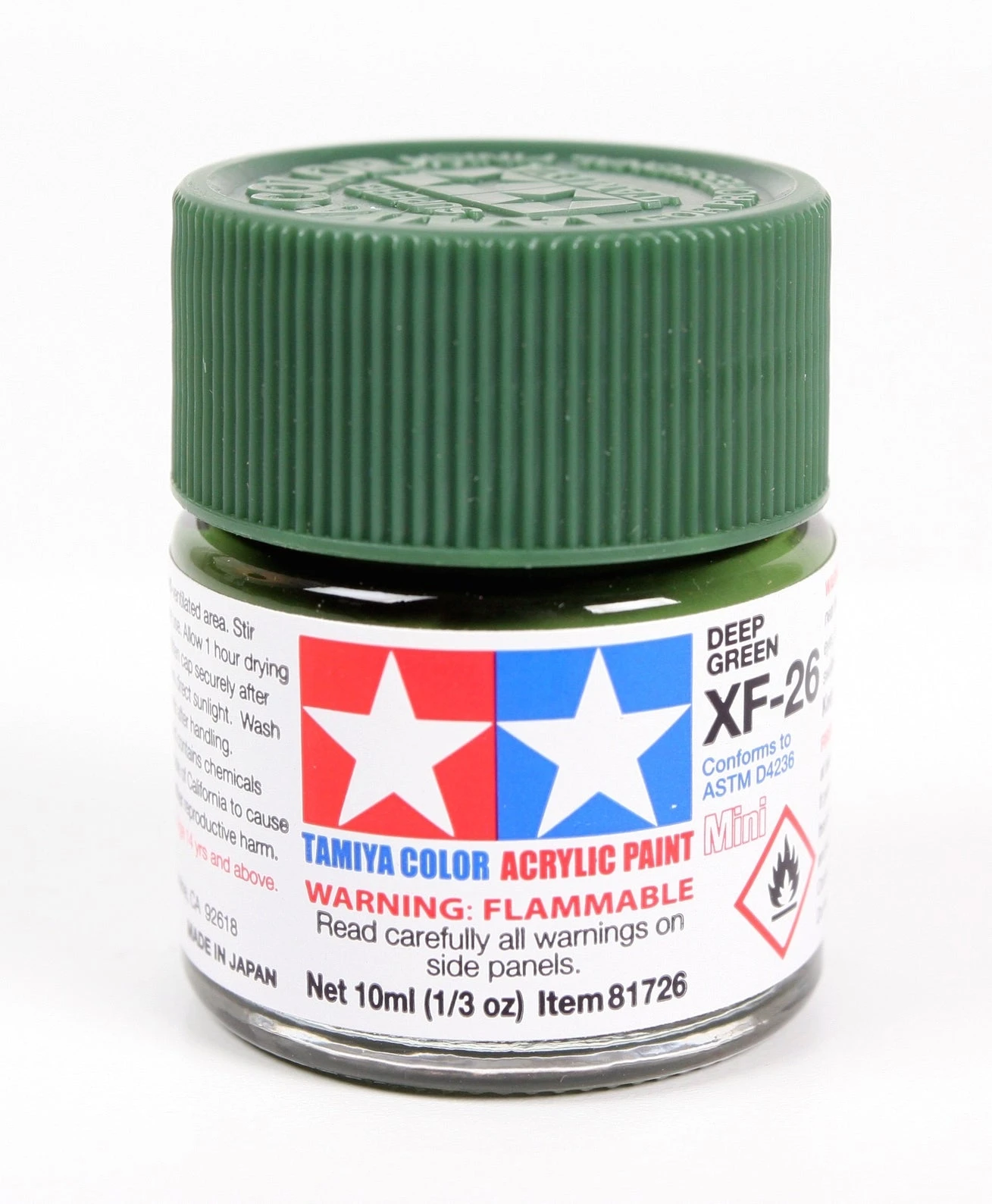 Tamiya 81726 Acrylic Mini MXF26 Deep Green Matte Finish 4 Tamiya 81726 Acrylic Mini MXF26 Deep Green Matte Finish - Image 2