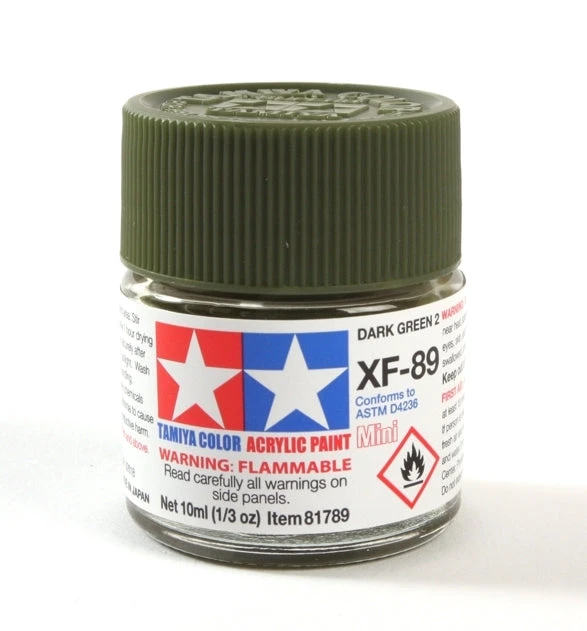 Tamiya 81789 Acrylic Mini MXF89 Dark Green 2 4 Tamiya 81789 Acrylic Mini MXF89 Dark Green 2 - Image 2
