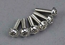 Traxxas 3186 3x12mm Washer Head Screw Hex Drive 6 Pack